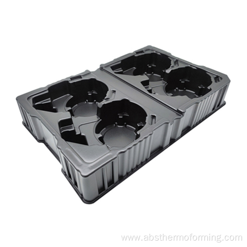 Custom black vacuum forming plastic ESD antistatic tray